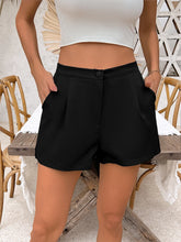 Load image into Gallery viewer, Black High Waist Casual Shorts
