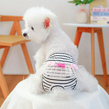 Load image into Gallery viewer, Striped Cotton Puppy Panties Set
