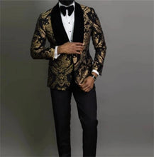 Load image into Gallery viewer, Navy Floral Boys Formal Suit
