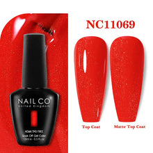 Load image into Gallery viewer, NAILCO 333 Colors Gel Nail Polish Semi Permanent Varnishes Nails Art Design Hybrid Soak Off Top Base Coat UV Gel Manicure 15ml
