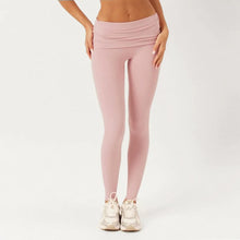 Load image into Gallery viewer, C-B Women's Yoga Set: Long-sleeved V-neck T-shirt &amp; High-waisted Cuffed Shorts &amp; Leggings, Suitable for Gym Workouts.
