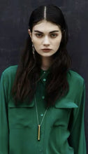 Load image into Gallery viewer, Women Real Silk Shirts Classic Double Pockets Solid Color Casual Fashion Long Sleeve Thin Shirt Blouses Tees
