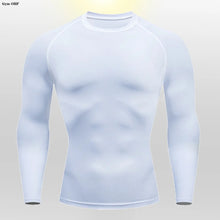 Load image into Gallery viewer, Gym Fitness T Shirt Men's Short Sleeve Summer Boxing Jersey Legging Men Rashguard Compression Pants Quick Dry Tight T-Shirts Men
