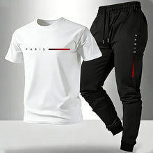Load image into Gallery viewer, 2026 New Arrival Men's Tracksuit T-shirt and Sweatpants Spring Summer Daily Casual Sports Short Sleeve Outfit Male Fashion Set
