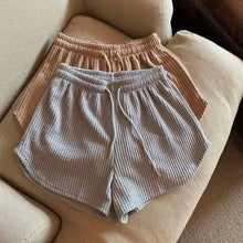 Load image into Gallery viewer, High Waist Drawstring Sweat Shorts
