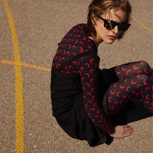 Load image into Gallery viewer, Women Jumpsuit Y2K Streetwear Moon Print Jumpsuit Elastic Long Sleeve Round Neck Autumn Sexy Fashion Bodysuit
