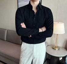 Load image into Gallery viewer, Slim Waffle Business Shirt Men

