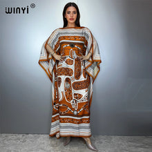 Load image into Gallery viewer, Printed Dresses For Women 2025 Fashion Design Loose Dress Batwing Maxi Long Femme Vestidos Summer Autumn Party Elegant Dress

