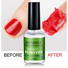 Load image into Gallery viewer, MAFANAILS 15ml Magic Remover Nail Gel Polish Remover UV Gel Polish Fast Remove Semi Permanent Varnish Polish Cancel Glue 15&amp;ml
