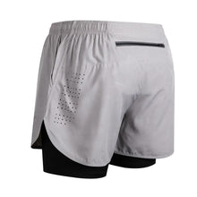 Load image into Gallery viewer, Summer Men's Reflective Running Shorts Fitness Quick Drying Double-Layer Shorts Men's Exercise Training Bodybuilding Shorts
