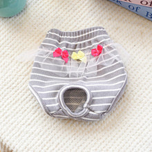 Load image into Gallery viewer, Striped Cotton Puppy Panties Set
