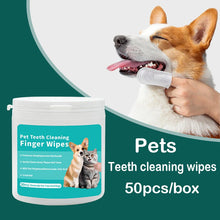Load image into Gallery viewer, Pet Cleaning Products Disposable Finger Toothbrush Pet Teeth Cleaning Finger Covers Wet Wipes Dog and Cat Oral Cleaning
