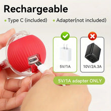 Load image into Gallery viewer, iLMH 1/2 PCS Cat Interactive Ball Toy Automatic Rolling Ball Faux Tail Rechargeable Smart Pet Electric Toy Pet Toy Imitate Mouse
