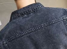 Load image into Gallery viewer, Black Y2K Denim Jacket
