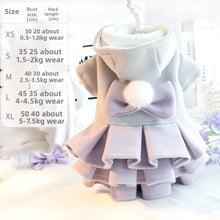 Load image into Gallery viewer, Fashion Autumn Winter Outfit Pet Dog Clothes Woolen Tutu Skirt Pet Coat Dog Dresses Teddy Bear Cat Princess Skirt for Small Dogs
