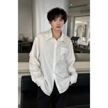 Load image into Gallery viewer, Men's Satin Shirt with Embellished Collar
