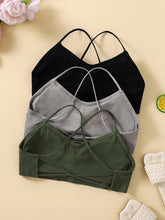 Load image into Gallery viewer, 3PCS/Set Sports Bra Women's Cross Shoulder Strap Sports Bra Yoga Navel Top Gym Fitness Tube Top Breathable Beauty Sexy Bra Back

