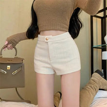 Load image into Gallery viewer, High Waist A Line Wool Shorts
