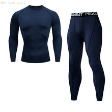Load image into Gallery viewer, Men's Compression Sportswear Suits Gym Tights Training Clothes Workout Jogging Sports Set Running Rashguard Tracksuit For Men
