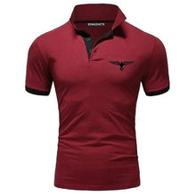 Load image into Gallery viewer, Polo collar contrasting color shirt office fashionable new T-shirt polo shirt men's summer top business casual breathable
