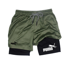 Load image into Gallery viewer, Summer Breathable Two-in-one Double-layer Shorts Men's Elastic Compression Shorts Quick-drying Multi-functional Shorts M-3XL
