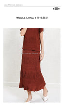 Load image into Gallery viewer, Flowy Pleated Chiffon Maxi Skirt
