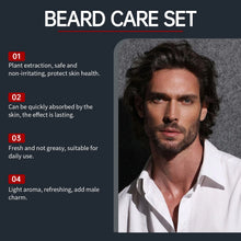 Load image into Gallery viewer, East Moon Men Beard Care Set Deep Cleansing Oil Control Sooth Skin Efficient Moisturize Increase Toughness Moustache Nursing Kit
