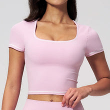 Load image into Gallery viewer, Yoga Shirts Women Sports T-Shirts Fitness Yoga Short Sleeve Gym Workout Top Running Active Shirts Female Push Up Sports T-shirts
