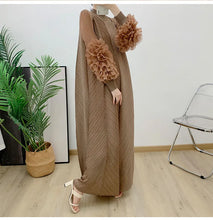 Load image into Gallery viewer, Women Elegant Evening Party Dresses 2025 Summer New Solid Colour Classic Long Sleeve Plate Flower Design Prom Dresses Female
