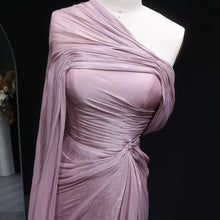Load image into Gallery viewer, Lilac Draped One Shoulder Evening Gown
