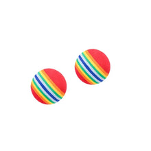 Load image into Gallery viewer, Rainbow EVA Cat Toys Ball Interactive Cat Dog Play Chewing Rattle Scratch EVA Ball Training Balls Pet Toys Supplies
