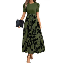 Load image into Gallery viewer, Elegant Lace-Up Ruffle Hem Dress
