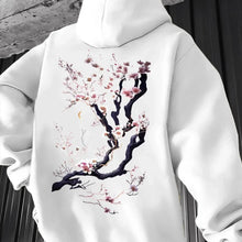 Load image into Gallery viewer, Men'S Hoodie Designed with Retro Ink Wash Style Cherry Blossom Branches Reflecting Eastern Aesthetics Made from Knit Fabric
