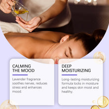 Load image into Gallery viewer, Lavender Relaxing Massage Oil Moisturizing Body Skin Smoothing Soft Stress Relief Muscle Sore Help Sleep Gua Sha Fragrance Oil
