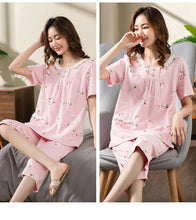 Load image into Gallery viewer, Cotton Cartoon Summer Pajama Set

