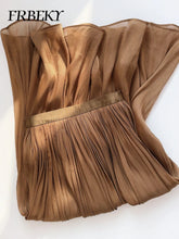 Load image into Gallery viewer, Elegant Pleated A-Line Midi Skirt
