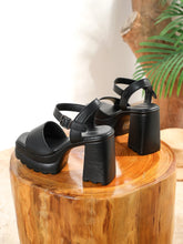Load image into Gallery viewer, This year's new waterproof platform, super high heels, thick heels, straight buckle sandals, women's open toed shoes for summer
