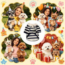 Load image into Gallery viewer, Striped Pet Shirt Soft Pullover Outfit Suitable For Puppy Dogs Cats Schnauzers Pomeranians Daily Casual Pet Apparel

