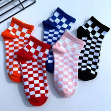 Load image into Gallery viewer, Unisex Korean Checkerboard Ankle Socks
