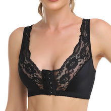 Load image into Gallery viewer, Woman’s Backless Sports Bras Non-Wired Thin Version Lace Minimizer Front Closure Full Bust Bra S-6XL
