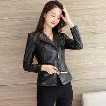 Load image into Gallery viewer, Slim Faux Leather Casual Jacket
