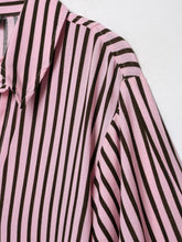 Load image into Gallery viewer, Women Striped Shirts For Women Vintage Elegant Puff Sleeve Summer New High Street Clothes Leisure Single-breasted Lapel Blouse
