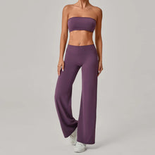 Load image into Gallery viewer, 2PCS Yoga Set Women Yoga Pant Workout Tracksuit Sportswear Gym High Waist Straight Leg Bottoms Fitness Bta Sports Suit XP01
