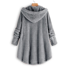 Load image into Gallery viewer, Plush Asymmetric Winter Casual Coat
