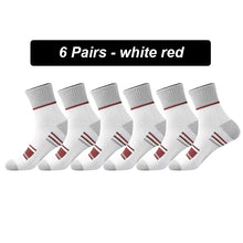 Load image into Gallery viewer, Men’s Breathable Cotton Crew Socks – 6-Pair Set

