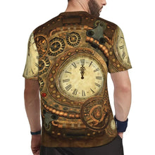 Load image into Gallery viewer, Gym T Shirt For Men Steampunk Design T-Shirts Fashion Wonderful Clockwork Vintage Summer Tees O Neck Streetwear Design Tops

