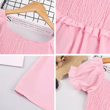 Load image into Gallery viewer, Pink Shirred Princess Summer Dress
