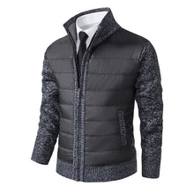 Load image into Gallery viewer, Autumn Winter Sweaters for Men Casual Knitted Sweaters Large Size Solid Color Plus Velvet Cardigan Knitted Sweater Cotton Coat
