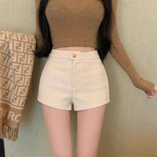 Load image into Gallery viewer, High Waist A Line Wool Shorts
