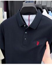 Load image into Gallery viewer, 100% pure cotton high-end brand men's short sleeve polo shirt summer fashion original pony embroidery golf Paul  casual T-shirt
